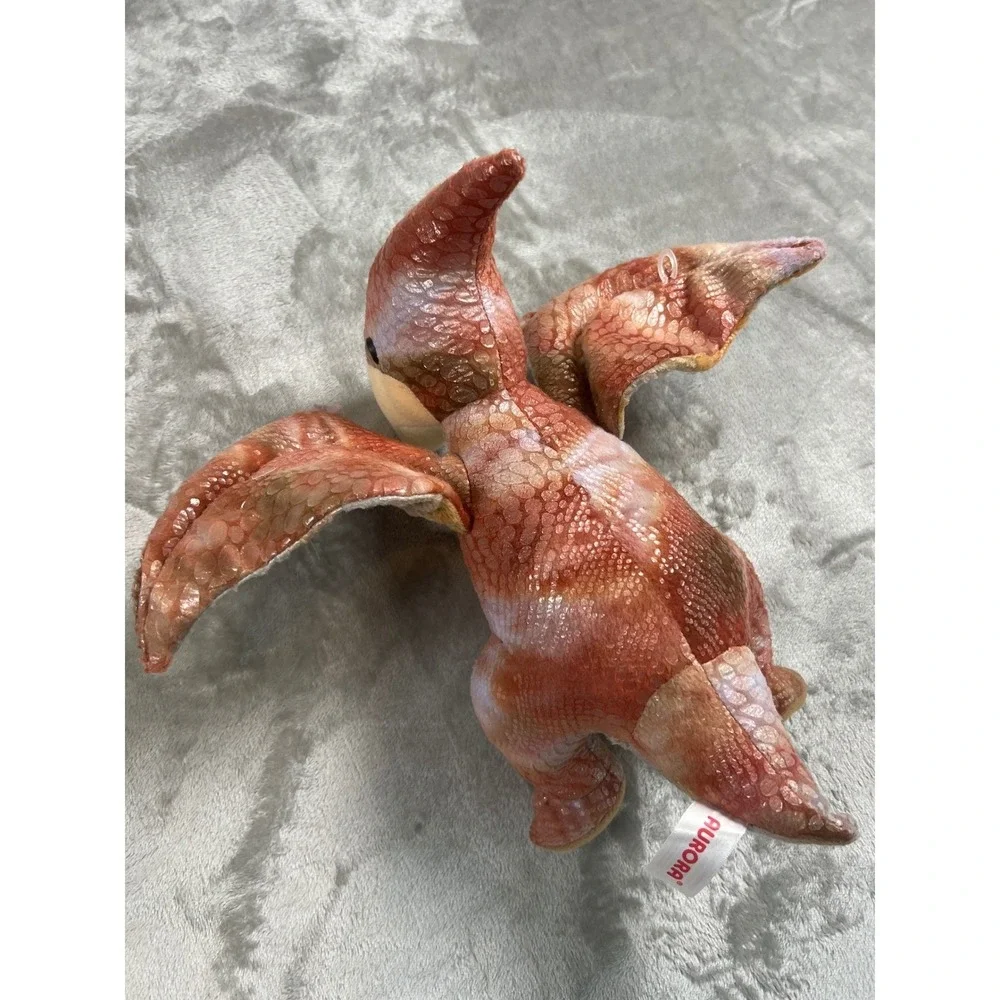 Aurora World Pteranodon Dinosaur Plush Shimmer Scaly‎ Red Orange Purple NWT 2022
